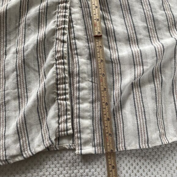 Moon River Maxi Dress Small Cream Striped Sleeveless Button Up Pockets - Picture 12 of 12